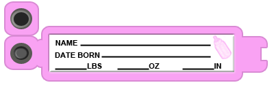 Preview of blank baby girl tag