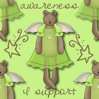 Bear Green Lime Ribbon Background