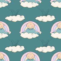 Baby Boy Clouds Background