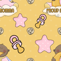 Proud Momma Yellow Background