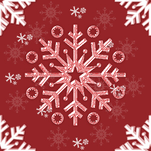 Red Snowflake Background