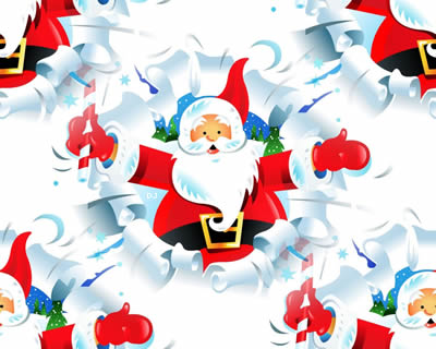 Santa In Snow Background