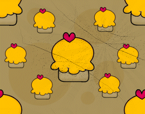 Heart Cupcakes Background