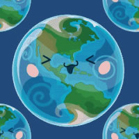 Happy Earth Background