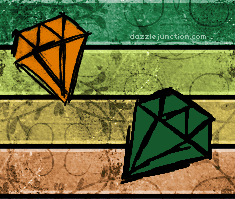 Green Orange Bling Background