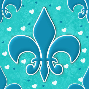 Blue Fleur Di Lif Background