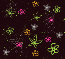 Flowers On Black Background