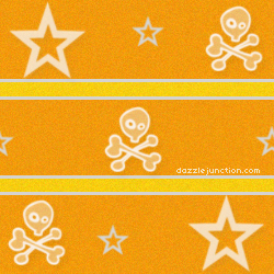 Orange Skull Star Background