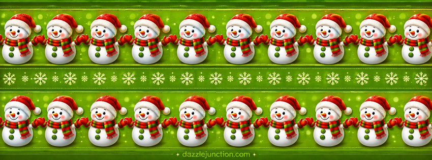 Snowman Stripes Facebook Cover