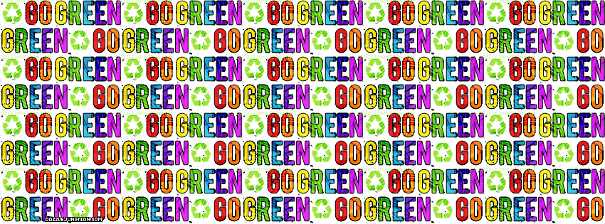 Rainbow Go Green Facebook Cover