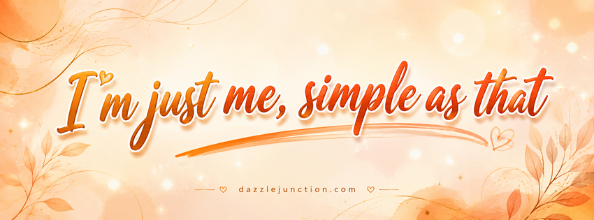 Just Me Simple Facebook Cover