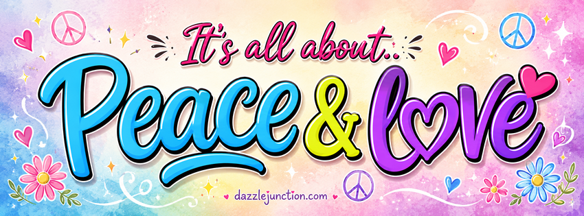 Peace And Love Facebook Cover