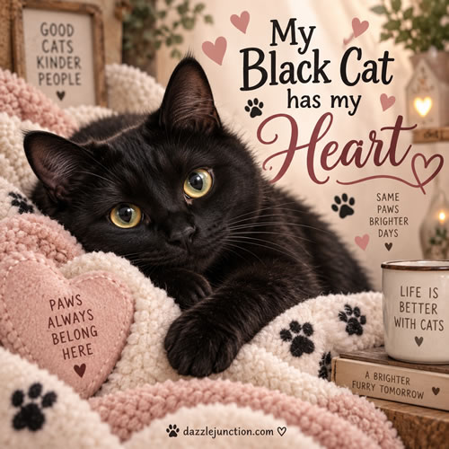 Black Cat Heart