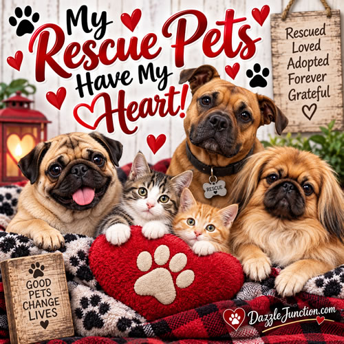 Rescue Pets Heart Pet Lovers image