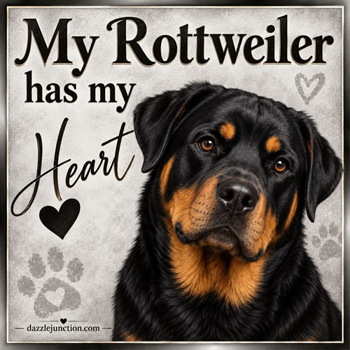 Rottweiler Heart Pet Lovers image