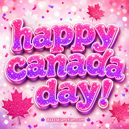 Canada Day in Pink Glitter