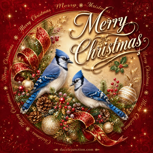 Blue Jays Wreath Merry Christmas image
