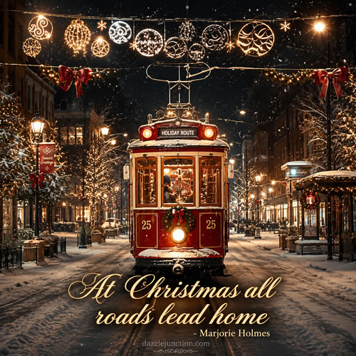 Holiday Tram Home Merry Christmas image