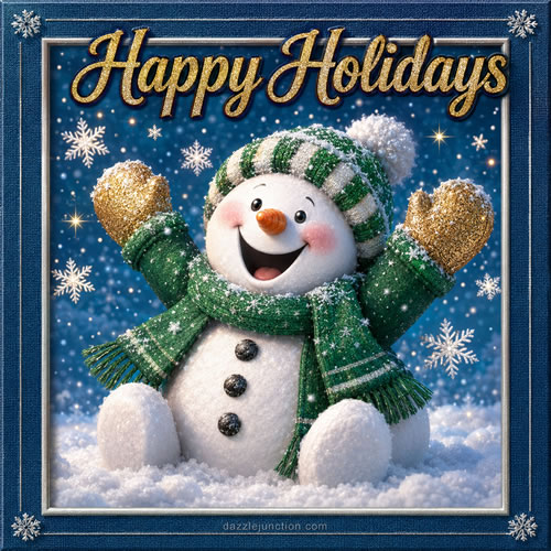 Jolly Snowman Merry Christmas image