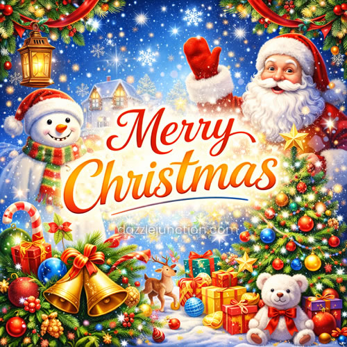 Santa Waves Christmas Pictures image
