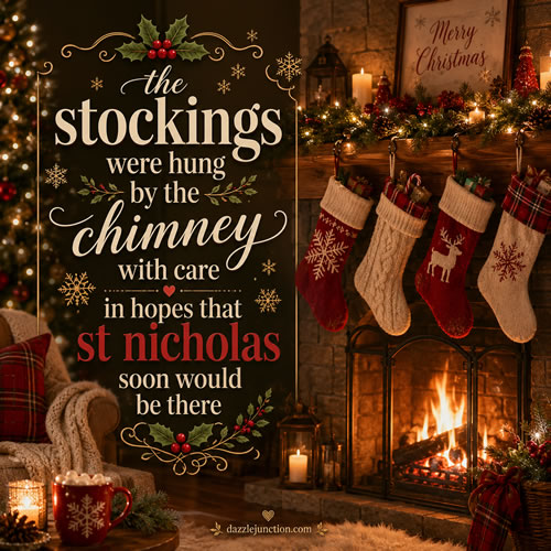 Stockings Were Hung Merry Christmas image