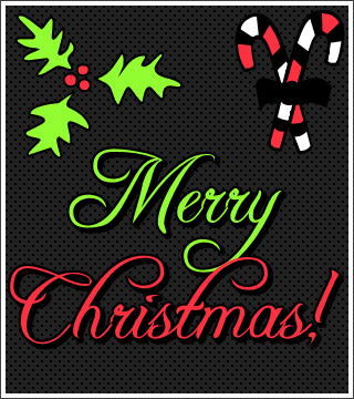 Merry Christmas Black