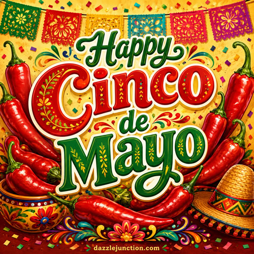 Happy Cinco de Mayo Chili Peppers