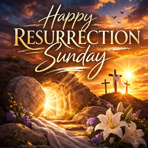 Empty Tomb Sunrise Christian Easter image