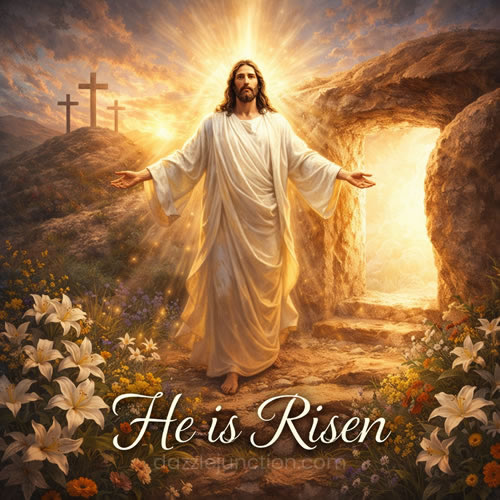 He Is Risen Easter Christian Easter image