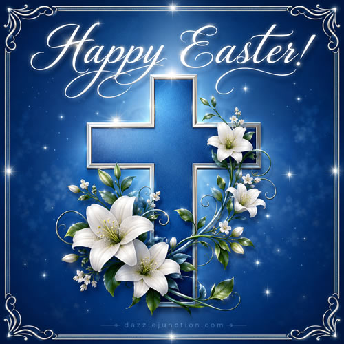Easter Cross Blue
