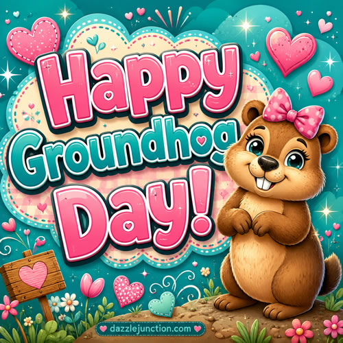 A Happy Groundhog