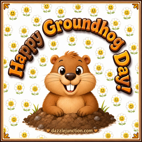 Cute Groundhog Day