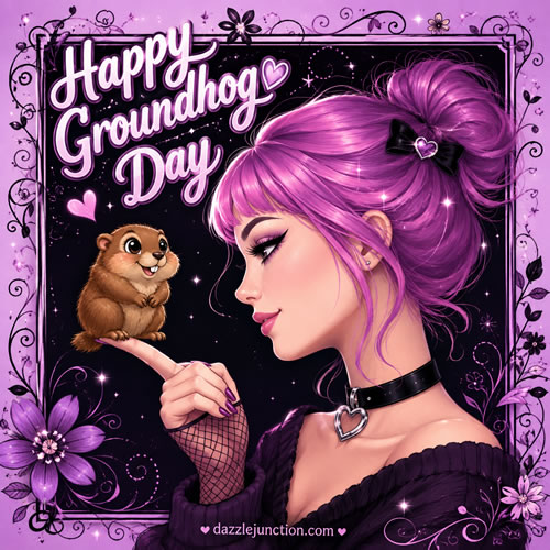 Purple Groundhog Day