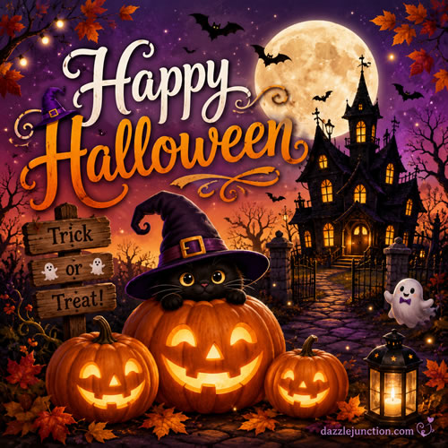 Night Cat Pumpkin
