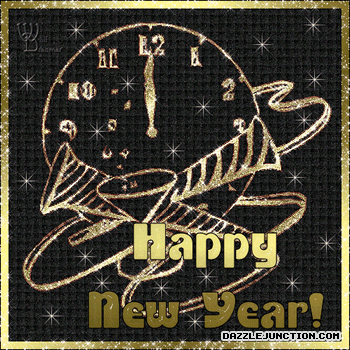 Clock Midnight Happy New Year image