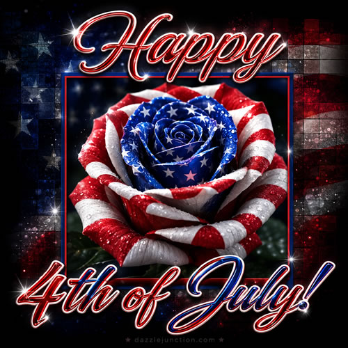 Flag Flower July Fourth