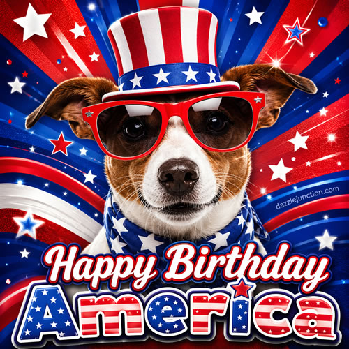 Patriotic Pup Celebrates