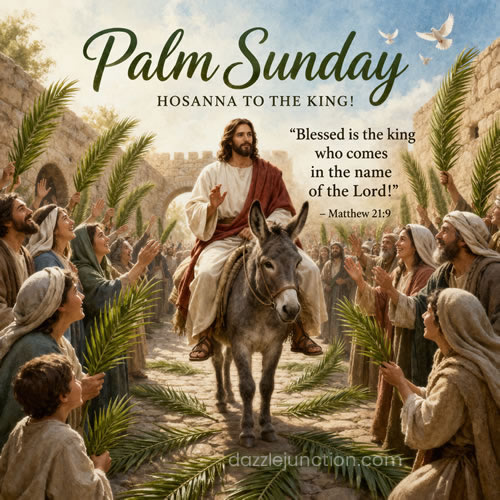 Hosanna to the King Palm Sunday image