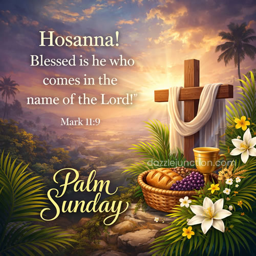 Blessed is He Mark 11:9 Palm Sunday image