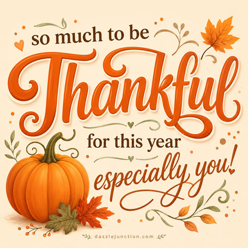 Especially Thankful For You Thanksgiving image