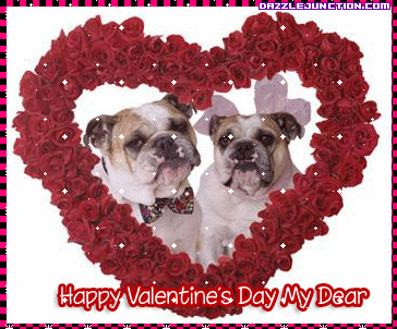 Dogs In Flower Heart