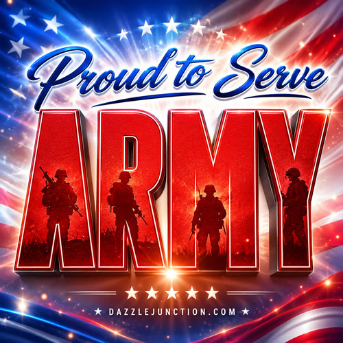 Proud to Serve Army Veterans Day image