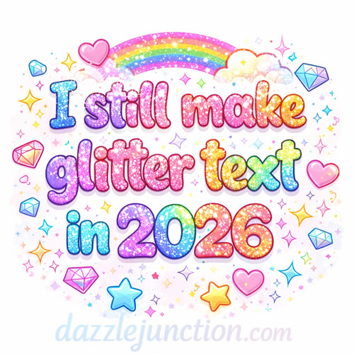 Glitter Text In