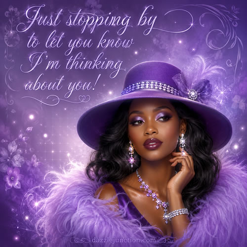 Thinking Of You African American greeting image