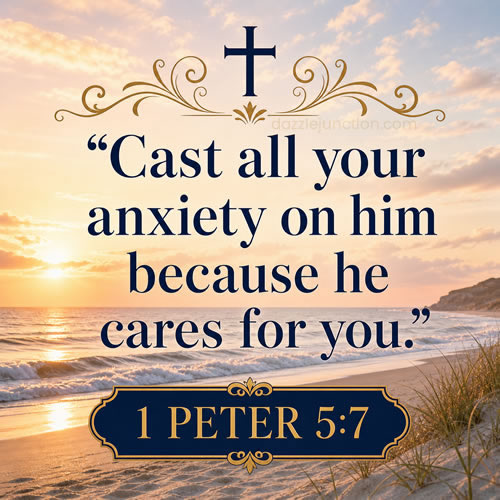 Cast Anxiety Bible Verse greeting image