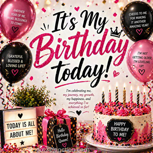 Its My Birthday Today Birthday Me greeting image