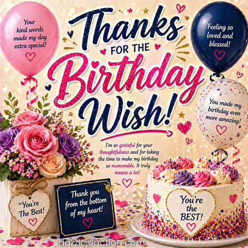 Thanks For Birthday Wish