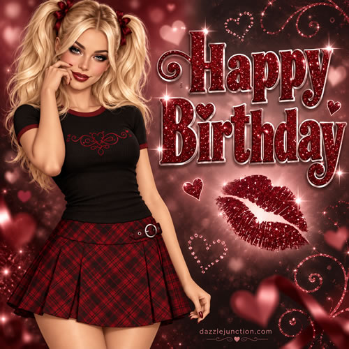 Bday Glam Happy Birthday greeting image