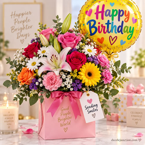 Birthday Flowers Happy Birthday greeting image