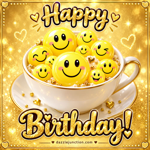 Cup Of Smiles Happy Birthday greeting image